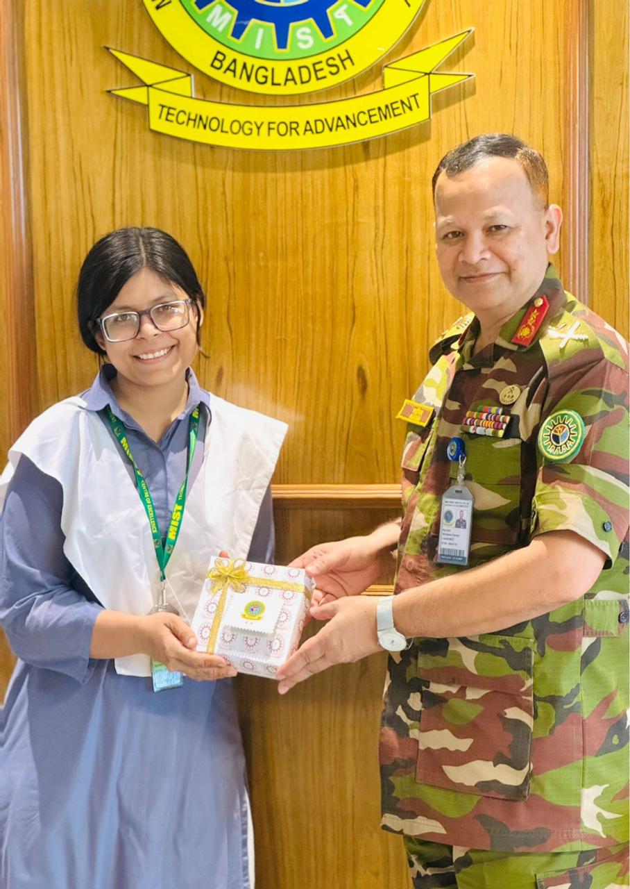 Token of Appreciation from respected Commandant MIST